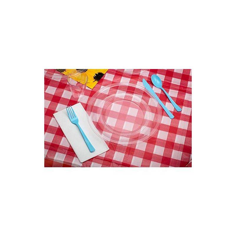 Crown Display 40 In. X 100 Ft. Red Gingham Table Roll Disposable