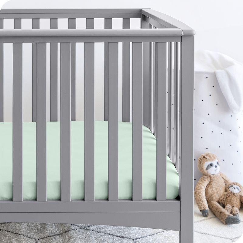 Bare Home Microfiber - Piece Standard Crib Fitted Sheet (Set of 3)