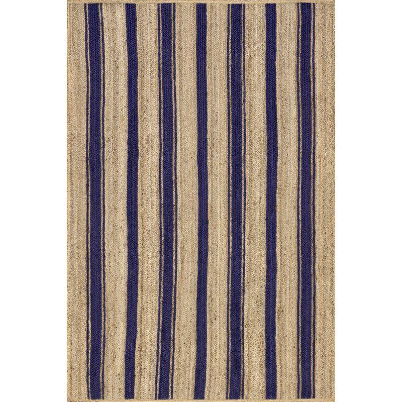 Lauren Liess x Rugs USA Calathea Striped Jute Area Rug