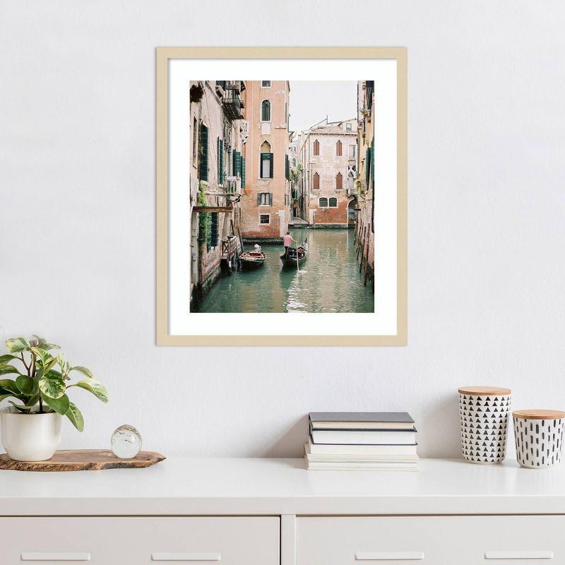 Amanti Art 21"x25" Venice Canals I by Justine Milton Wood Framed Wall Art Print