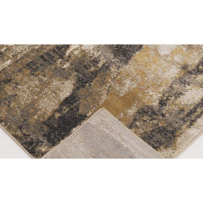 Aurora Breeze Blue Abstract Synthetic 8' x 10' Area Rug