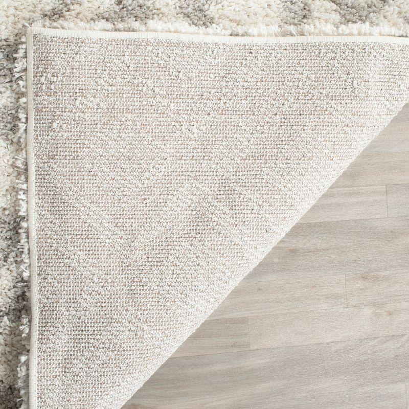 Luxurious Ivory Shag 8' x 10' Hand-Knotted Viscose Area Rug