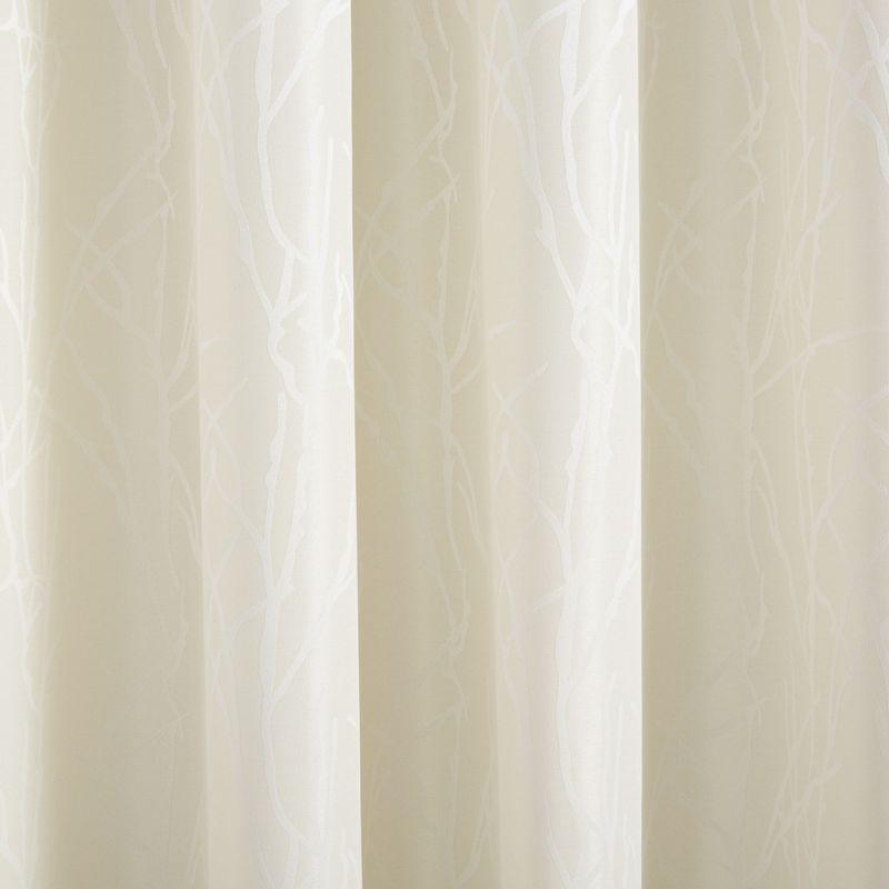 Ivory Light-Filtering Polyester Grommet Window Panel Pair