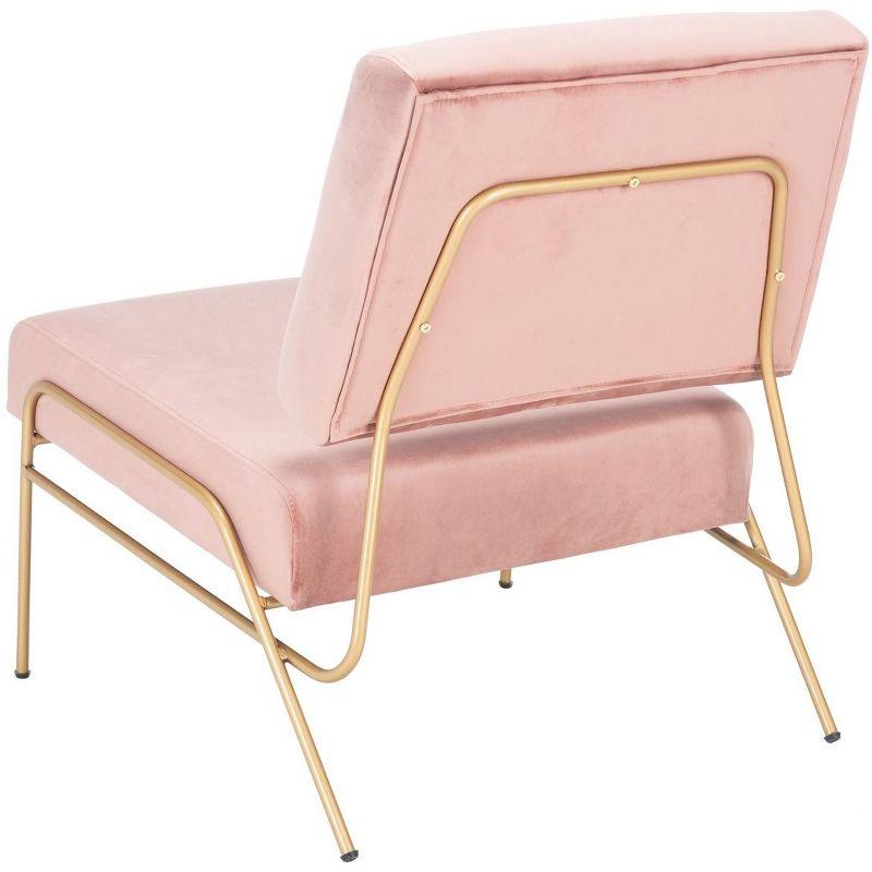 Romilly Velvet Accent Chair - ACH6203 - Dusty Rose/Gold - Safavieh