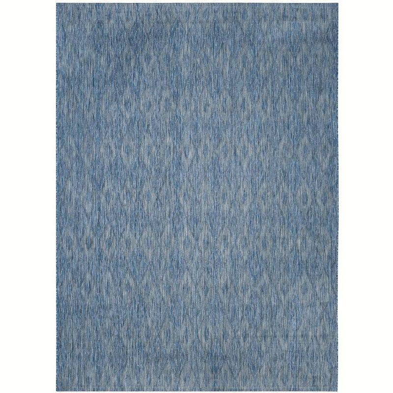 Navy Diamond Intrigue 8' x 11' Synthetic Indoor/Outdoor Rug