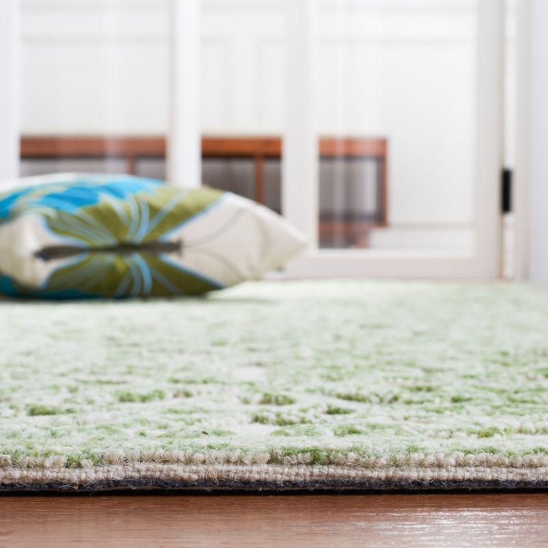 Trace TRC103 Hand Tufted Indoor Area Rug - Ivory/Green - 6'x6' - Safavieh
