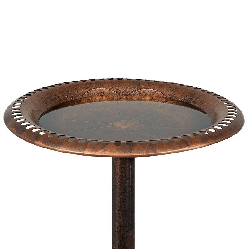 Alpine Pedestal Birdbath with Scrollwork Base and Stakes & Reviews | Wayfair