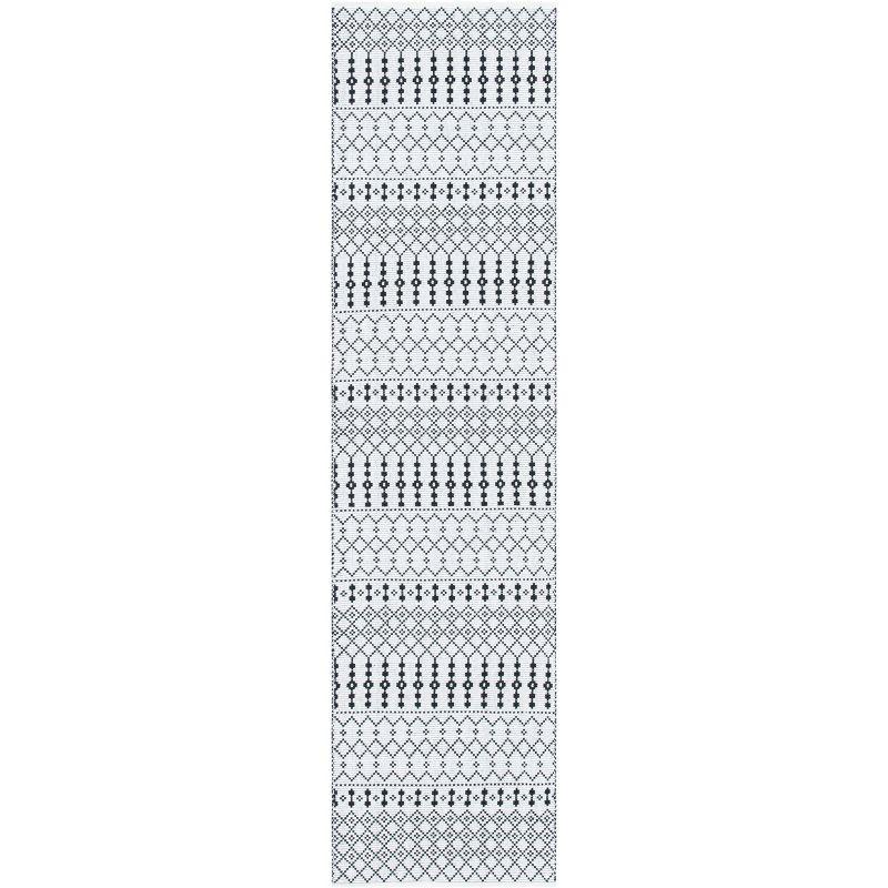Kilim KLM704 Hand Woven Runner Rug - Ivory/Black - 2'3"x9' - Safavieh.