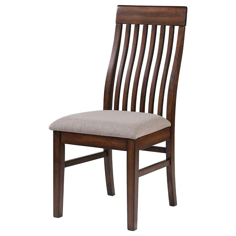 Coaster Home Furnishings Briarwood Slat Back Dining Side Chair Mango Oak and Brown (Set of 2)