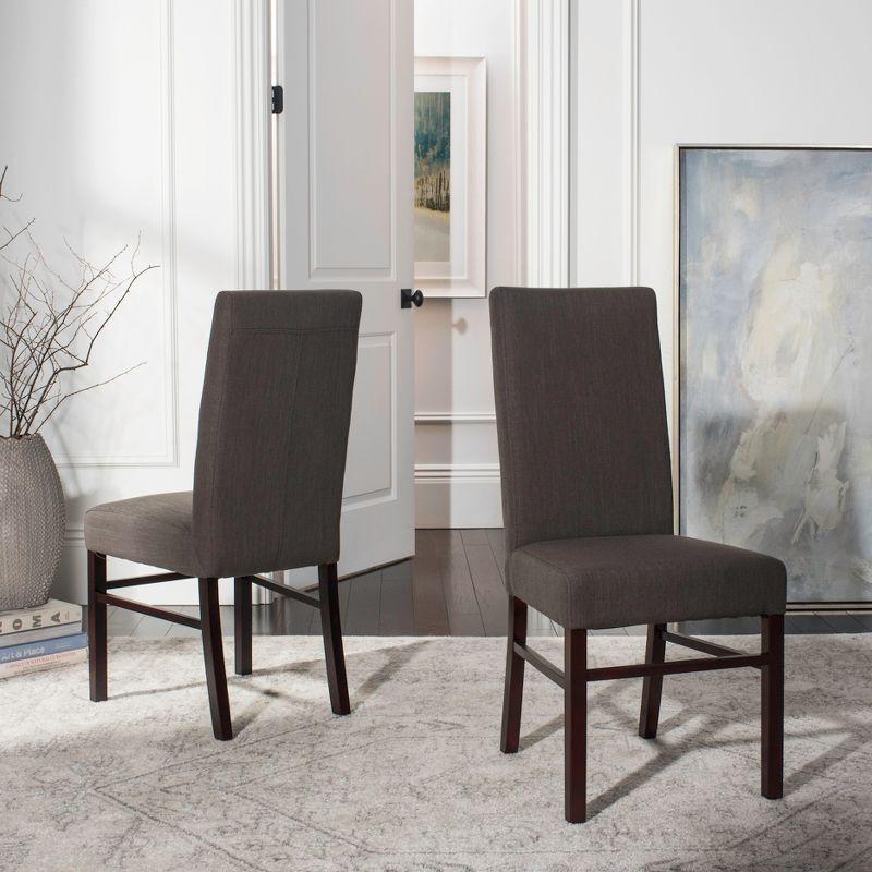 Classic 20" H Side Chair (Set of 2) - HUD8205 - Charcoal - Safavieh Couture