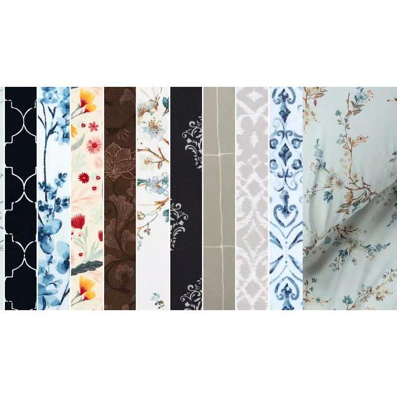 Chanasya Elegant Ultra Soft Floral Microfiber Percale Sheet Set