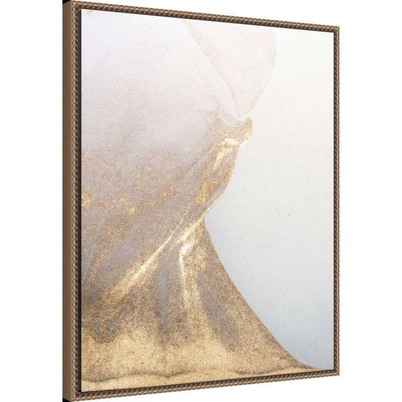 23"x28" Gold Fusion VI by Julia Contacessi Framed Canvas Wall Art Print Bronze - Amanti Art: Modern Lithograph, Vertical Layout