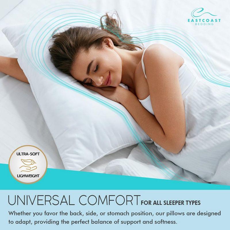 East Coast Bedding Firm Elite Premium Down Dream 600 Fill Power Pillow Set of 2