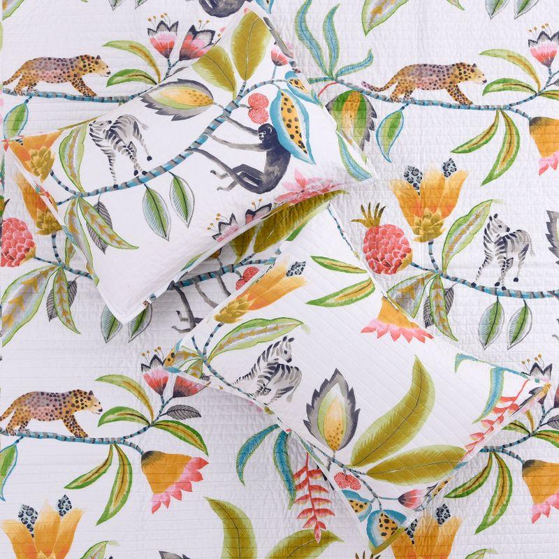 Melina Tropical Floral Quilt Set - King Quilt and Two King Shams Multi - Levtex Home