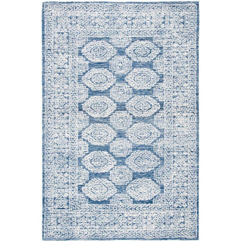 Metro MET803 Hand Tufted Indoor Area Rug - Natural/Blue - 4'x6' - Safavieh