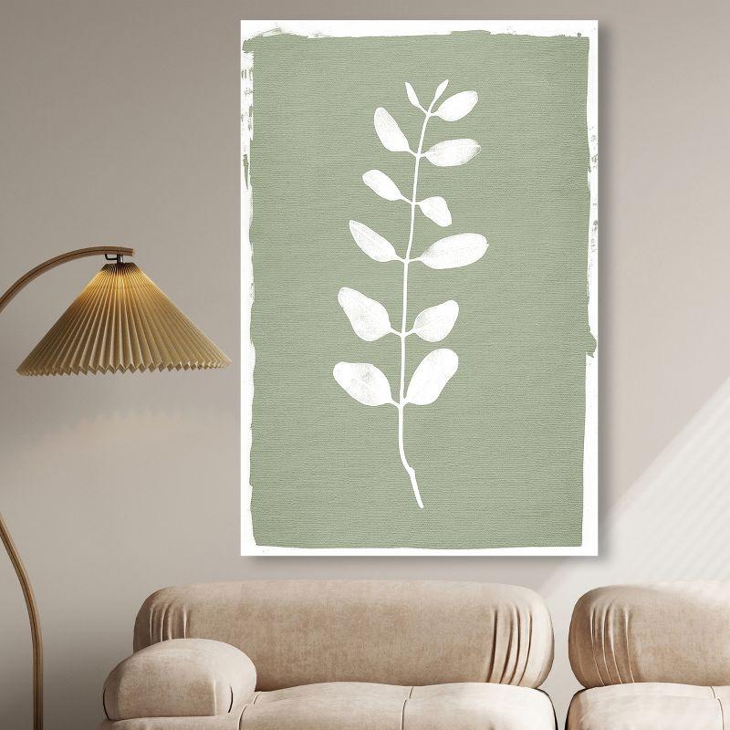 Art Remedy Linen Leaf Screen Botanical  Wall Art by Art Remedy