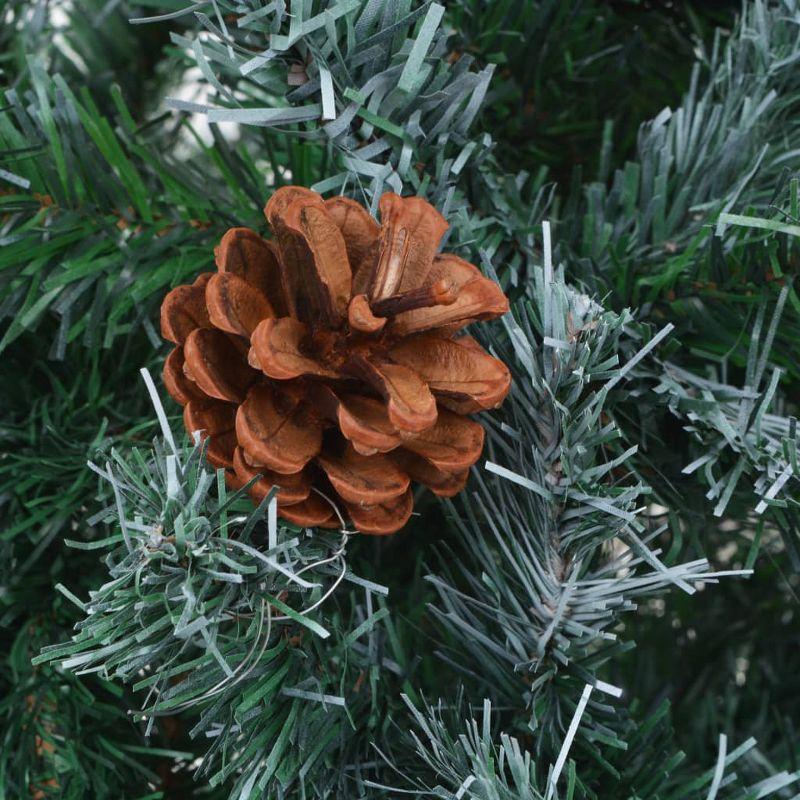 vidaXL Artificial Christmas Tree with Pinecones 7 ft
