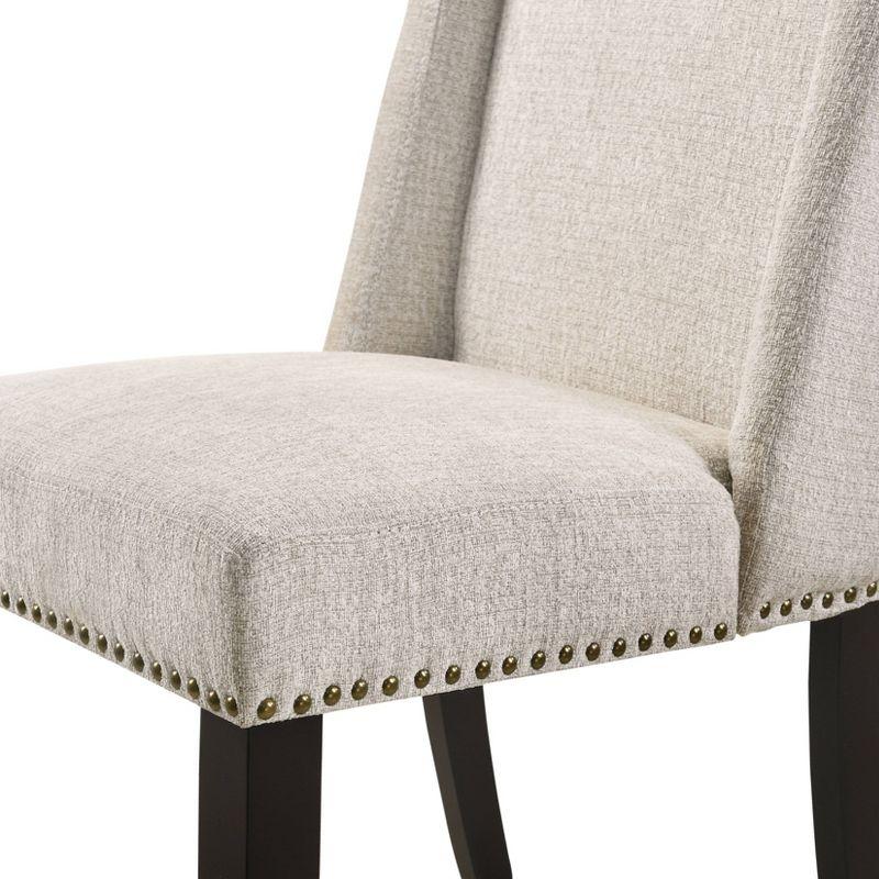 Carolina Living Set of 2 24" Laurant Counter Height Barstools with Nailhead Trim & Footrest