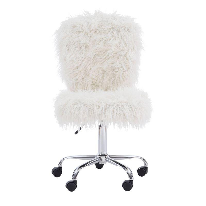 Faux Flokati Armless Office Chair - Linon