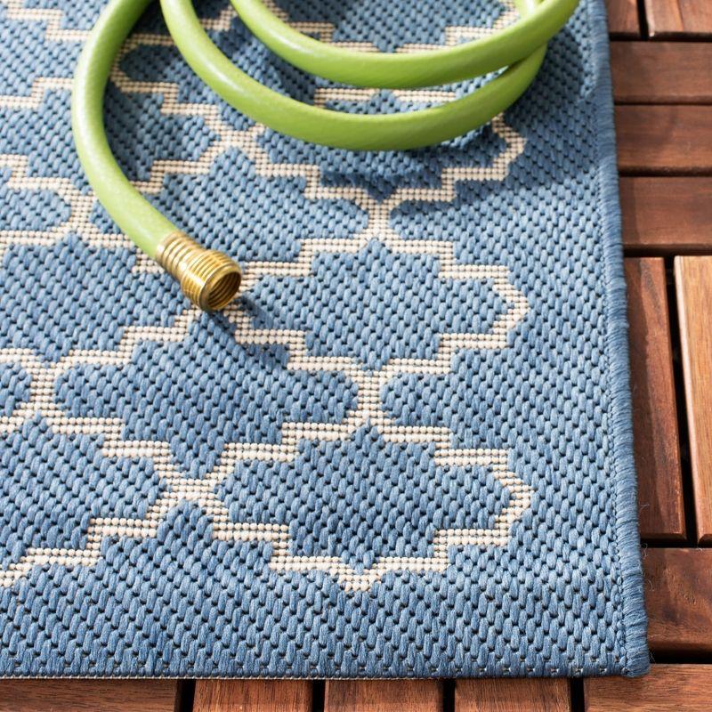 Courtyard CY6919 Power Loomed Indoor and Outdoor Accent Rug - Blue/Beige - 2'x3'7" - Safavieh