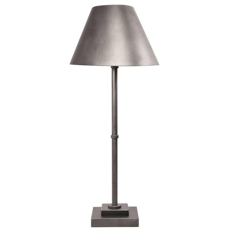 26.38" Belldunn Antique Pewter Metal Table Lamp - Signature Design by Ashley: Marble Base, UL Listed, Empire Shade