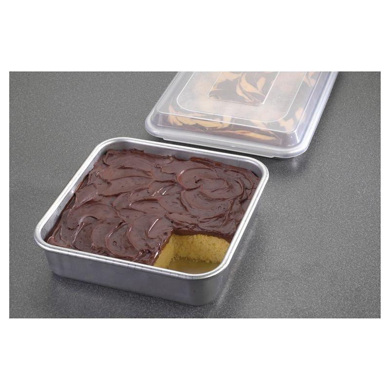 Nordic Ware 3Pc Baking Set: Aluminum Bakeware, Even-Heating, Rectangle, Hand Wash, Includes Cake Pan & Lid, Cookie Sheet