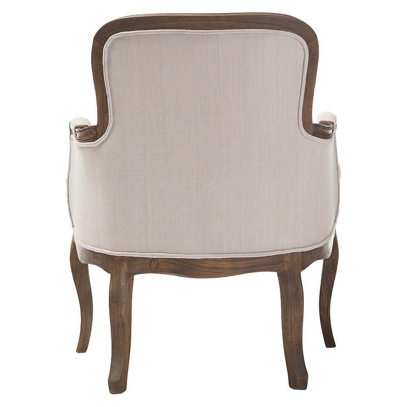 Napoleon Traditional French Accent Chair Ash - Baxton Studio: Cedar Frame, No Assembly, Polyester Upholstery