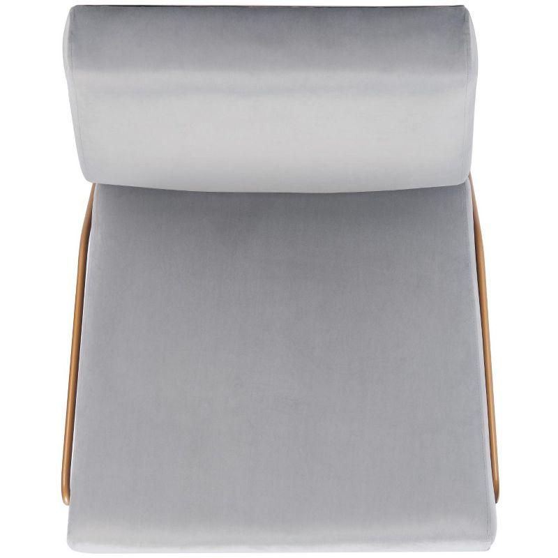 Romilly Velvet Accent Chair - ACH6203 - Grey/Gold - Safavieh