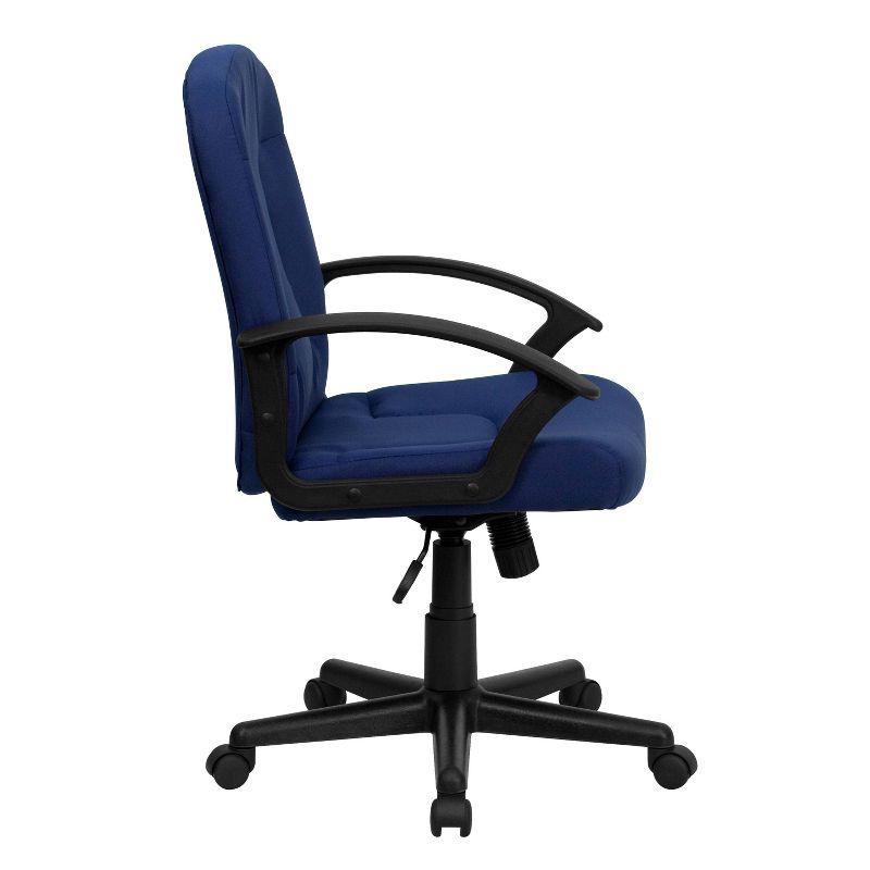 Flash Furniture Mid-Back Fabric Executive Swivel Office Chair with Nylon Arms (Set of 2)