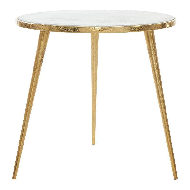 Contemporary Marble Accent Table Gold - Olivia & May: Indoor Use, Splayed Legs, Modern Style