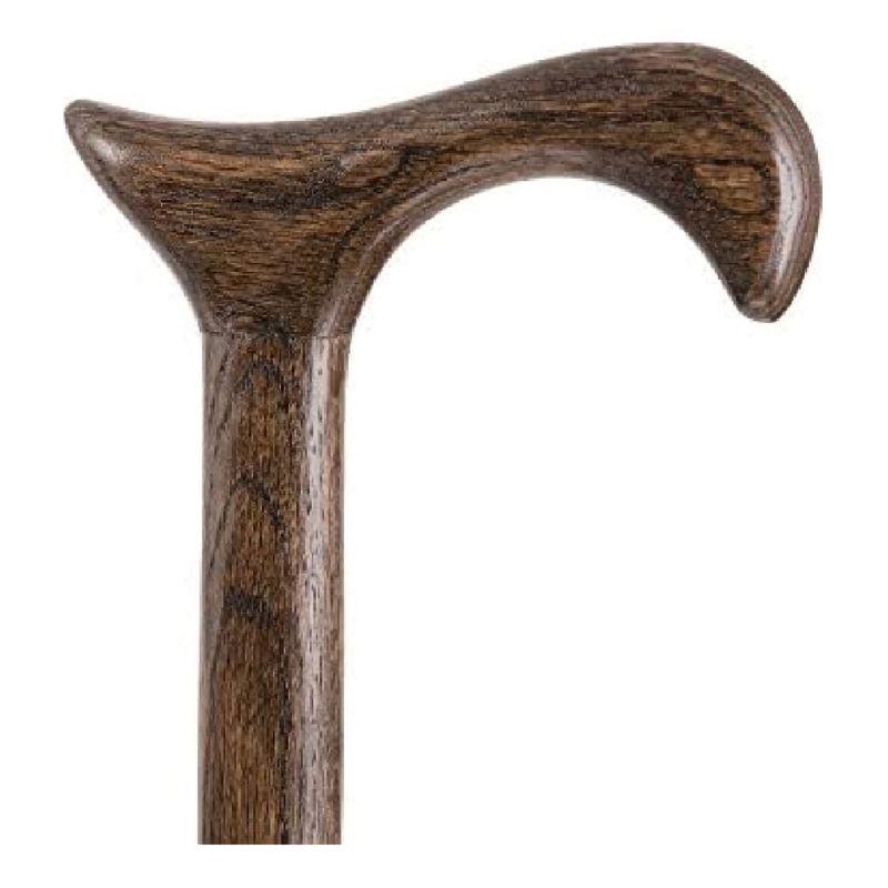 Brazos Twisted Wood Grain Wood T-Handle Cane 37 Inch Height