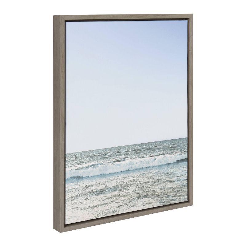 Sylvie Pale Blue Sea by The Creative Bunch Studio Framed Wall Canvas - Kate & Laurel All Things Decor