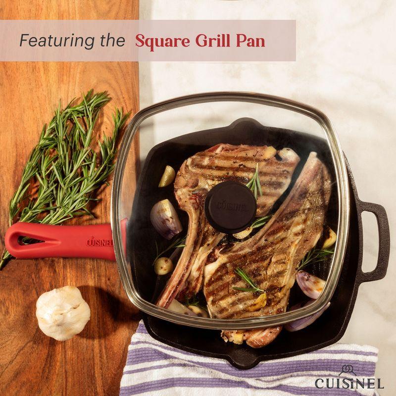 Cuisinel Cast Iron Cookware Set - Complete Pre-Seasoned Kit