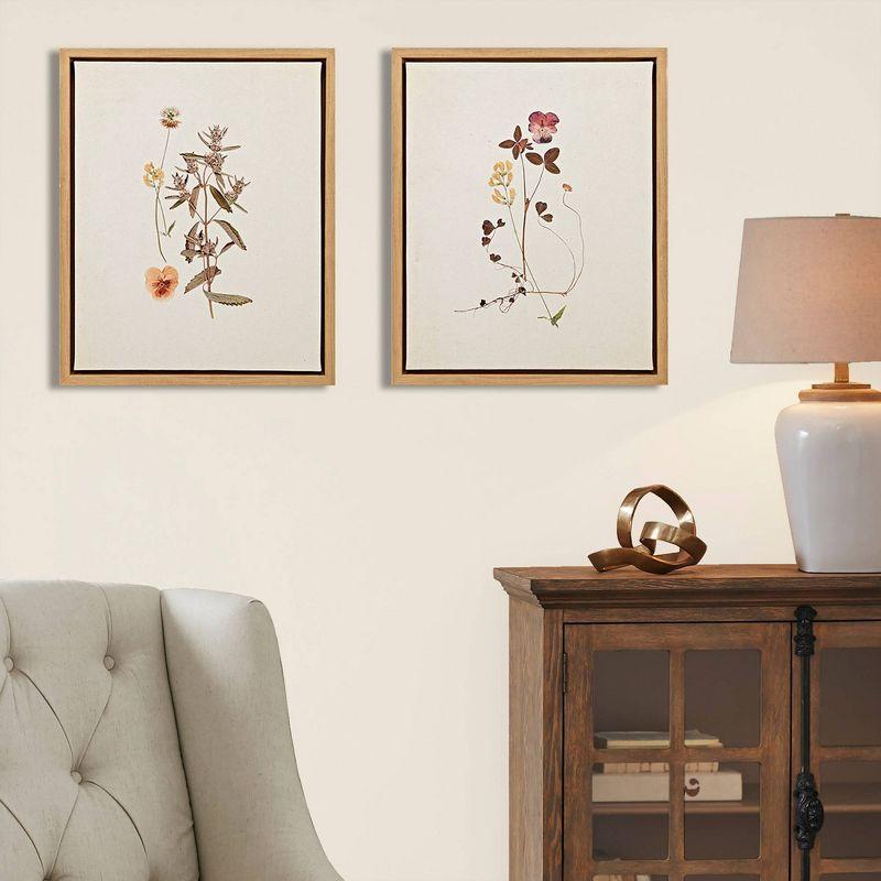 Martha Stewart French Herbarium 2-piece Framed Canvas Wall Art Set