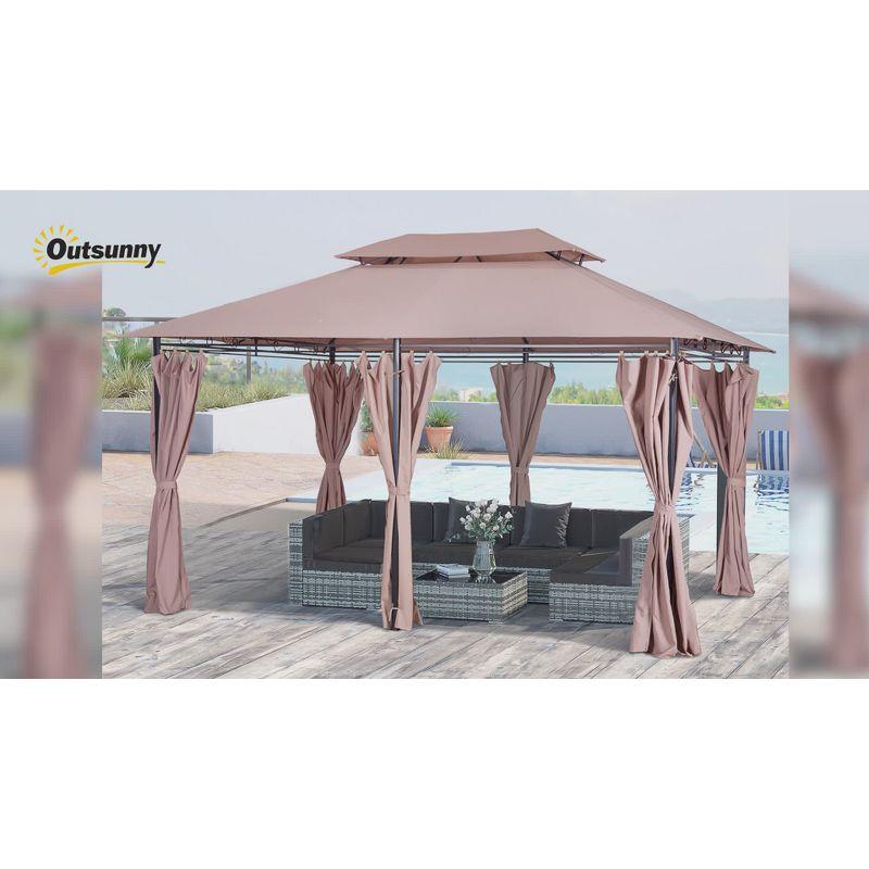 13 Ft. W x 10 Ft. D Steel Patio Gazebo