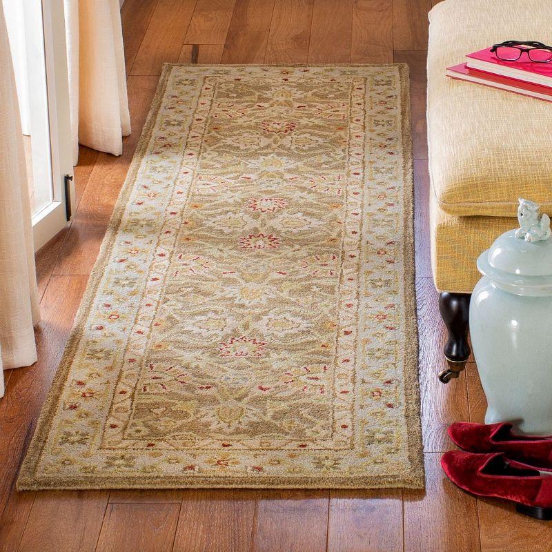 Heirloom Brown and Beige Hand-Tufted Wool Runner Rug, 2'3" x 10'