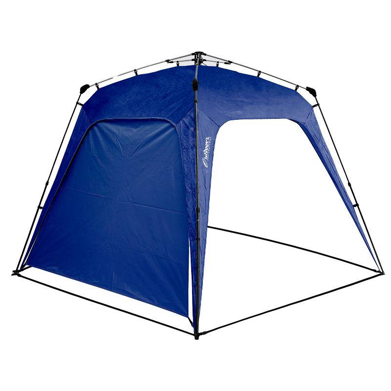 Blue Polyester Pop-Up Canopy Tent with Fiberglass Poles