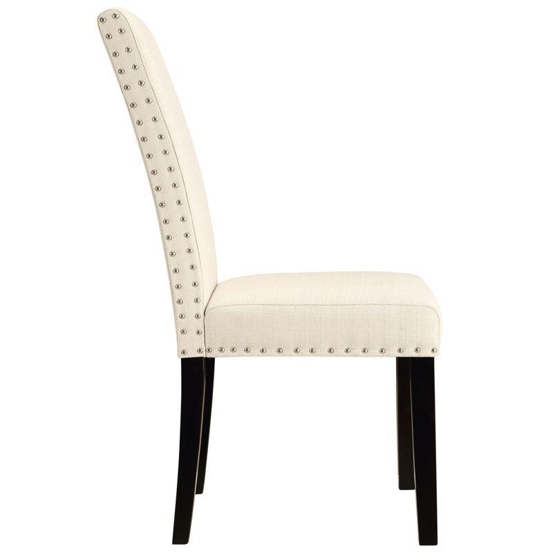 Modway Parcel Dining Fabric Side Chair Beige: Polyester Upholstery, Wood Frame, Armless Parsons Design, 287 lb Capacity