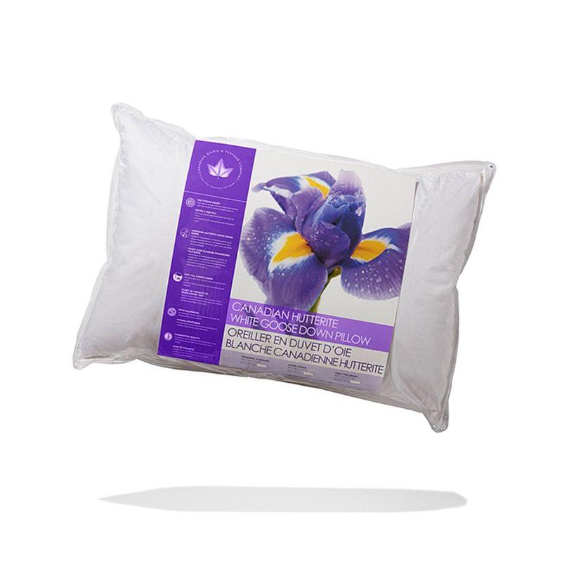 Canadian Down & Feather Company - Hutterite Goose Down Pillow, Soft Support - Queen Size
