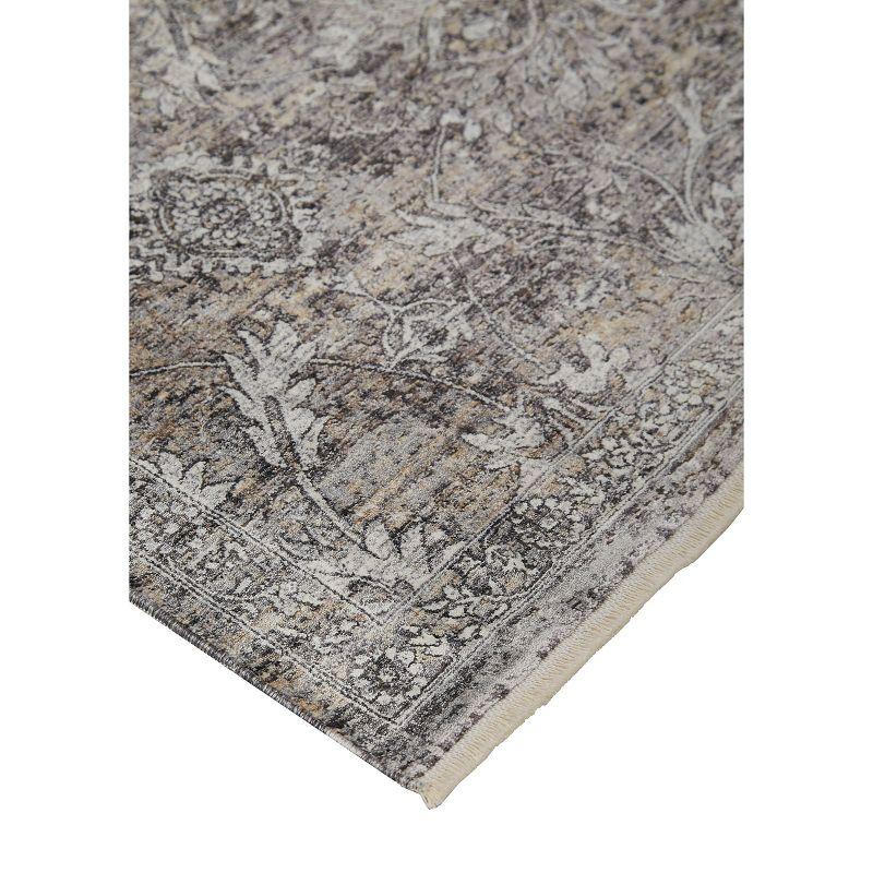 Sarrant Transitional Medallion Gray/Ivory/Tan Area Rug
