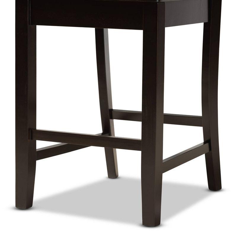 Fenton Dark Brown Wood Adjustable Counter Stools, Set of 2