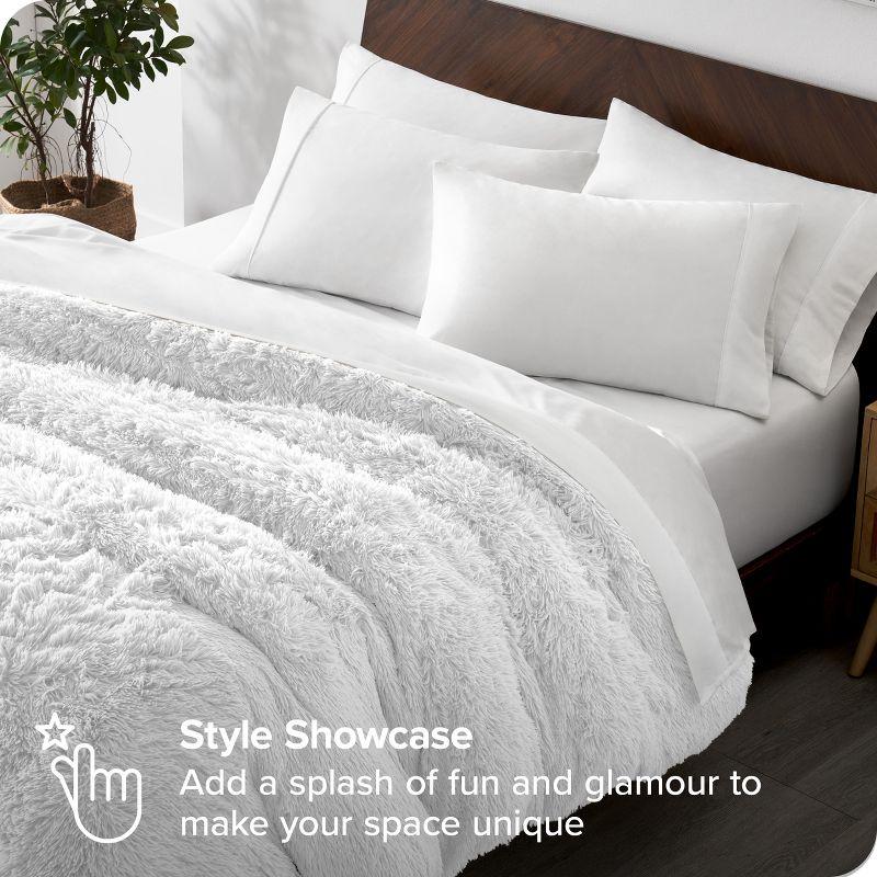 Bare Home Shaggy Fleece Plush Duvet Cover