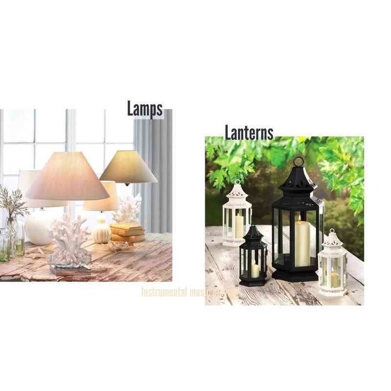 11.5" Metal Enchanted Outdoor Lantern Purple - Zingz & Thingz: Tabletop Candle Spike Holder, Fits Tealight