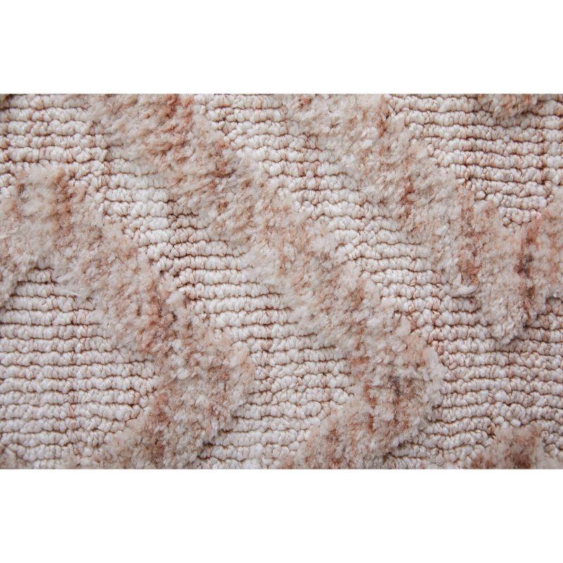 Ivory Cotton-Synthetic 8' x 10' Easy Care Rectangular Rug