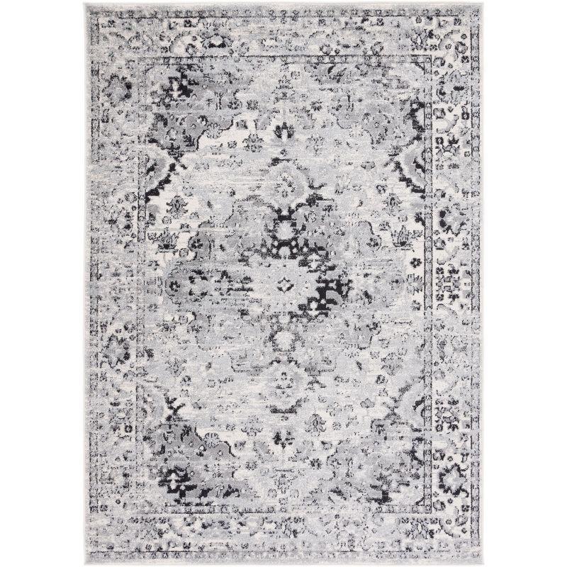 Madison MAD154 Power Loomed Indoor Accent Rug - Grey/Black - 3'x5' - Safavieh
