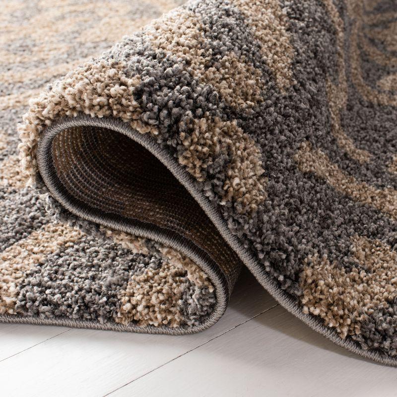 Florida Shag SG462 Power Loomed Area Rug - Cream/Beige - 4'x4' - Safavieh.