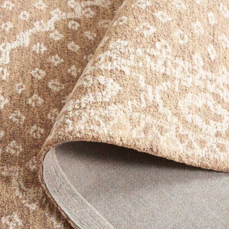 Ebony EBN306 Hand Tufted Indoor Area Rug - Ivory/Brown - 4'x6' - Safavieh