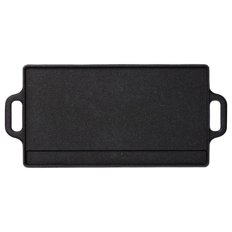 Black Cast Iron Reversible Grill and Griddle