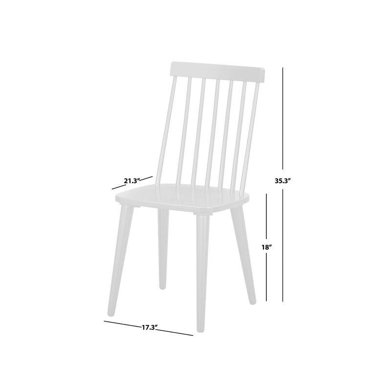 Lifestorey Set of 2 Lowry Farmhouse Solid Wood Spindle Dining Chairs White: Spindle-Back, Rubberwood Frame, 250lb Capacity