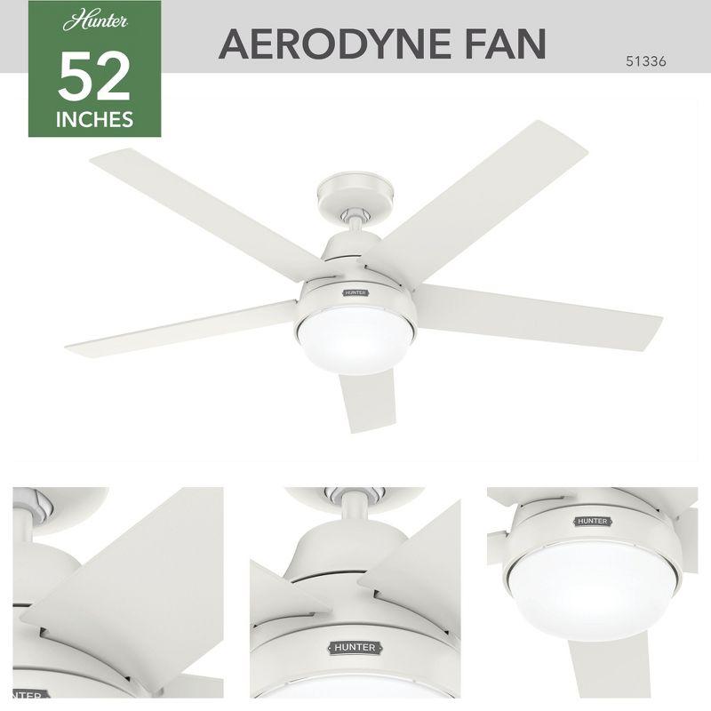 52" Aerodyne 5 - Blade Smart Standard Ceiling Fan with Lights and Remote